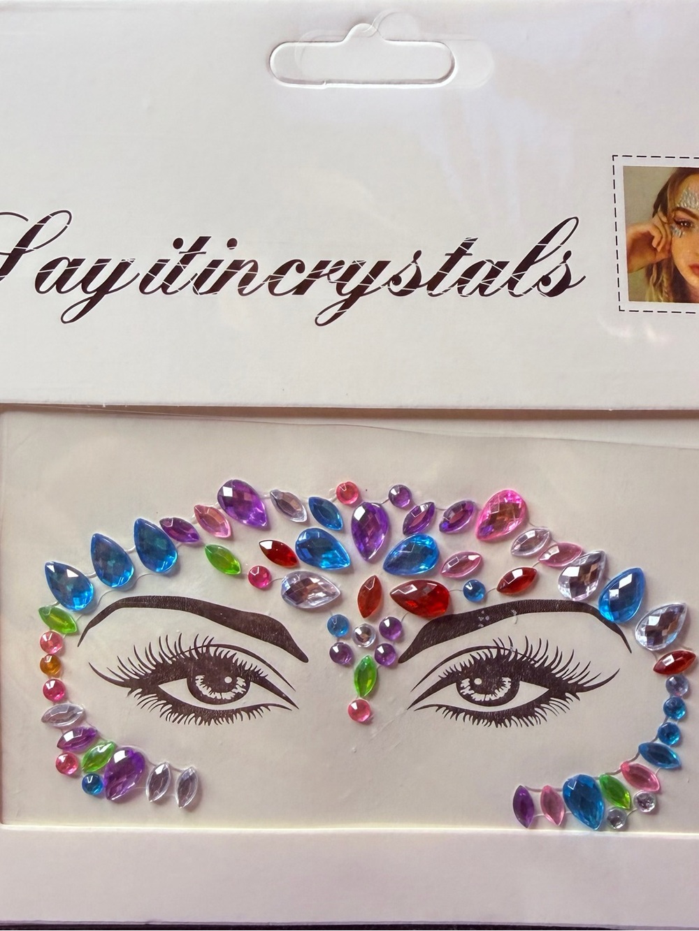 Multicolor Face Gem Stickers - Festival Eye Jewels